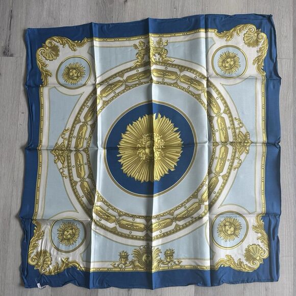 Vintage Henry A La Pensee Silk Scarf Laurent Perrier Tours Sur Marne 34x33 READ - Picture 1 of 11